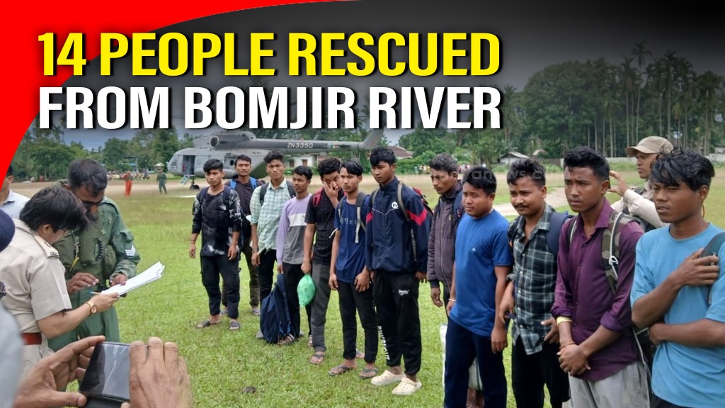 IAF Rescues 14 Trapped in Flooded Bomjir River Assam-Arunachal