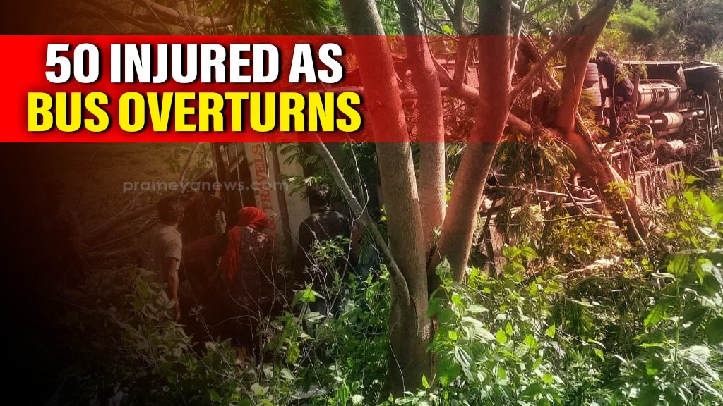 Odisha Bus Accident: 50 Injured in Malkangiri Overturn