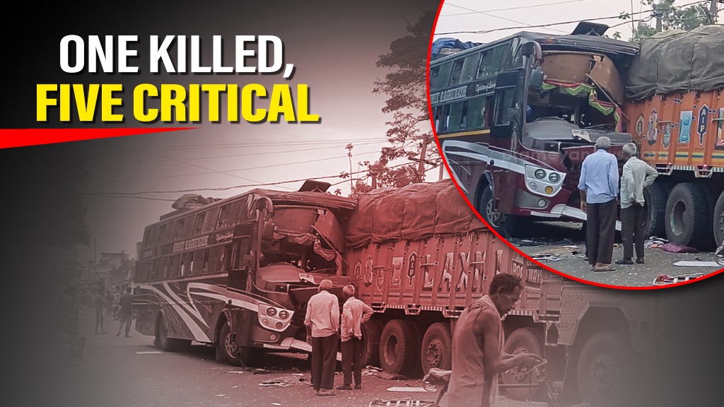 Odisha: One killed, five critical as passenger bus crashes into stationary truck in Kalahandi