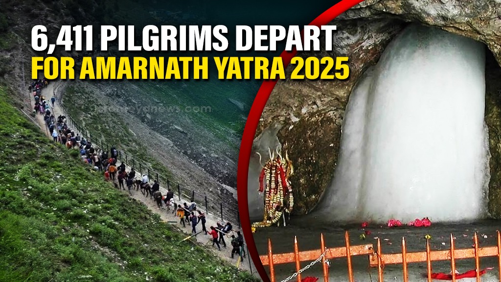 Amarnath Yatra 2025: Third batch of 6,411 pilgrims leaves for Kashmir