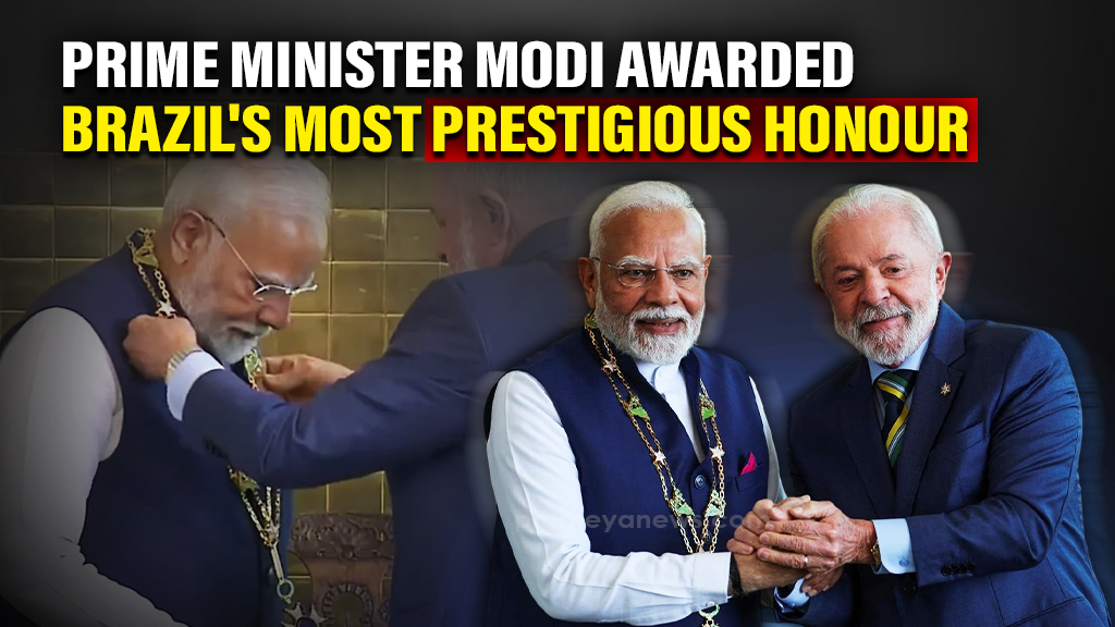 PM Modi Conferred with Brazil’s Highest Civilian Honour, Marking His 26th Global Award