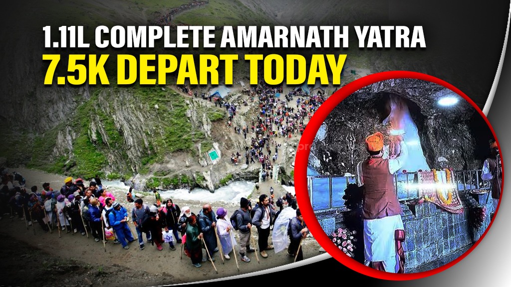 Over 1.11 lakh undertake Amarnath Yatra 2025 in six days, 7,579 pilgrims depart today