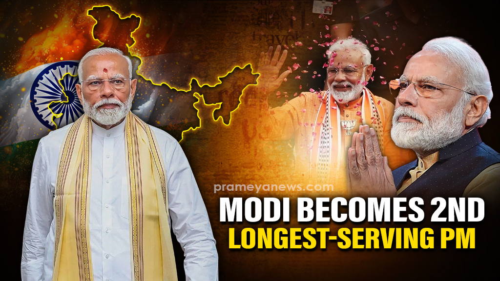PM Modi surpasses Indira Gandhi’s record, becomes second longest-serving Prime Minister in India