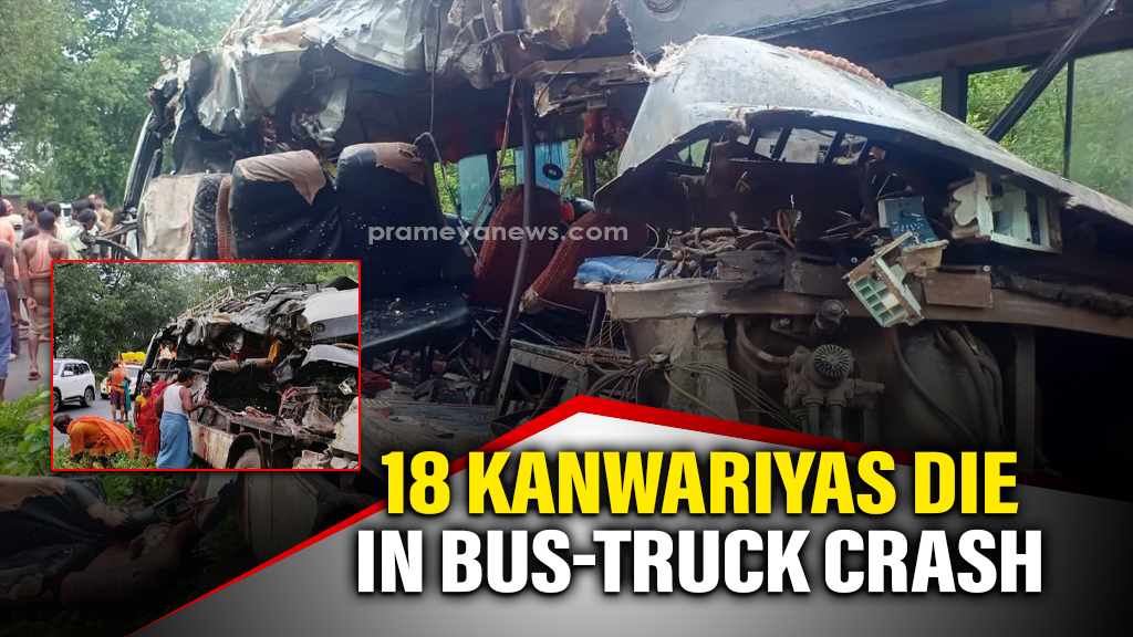 18 Kanwariyas killed in horrific bus-truck collision in Jharkhand’s Deoghar