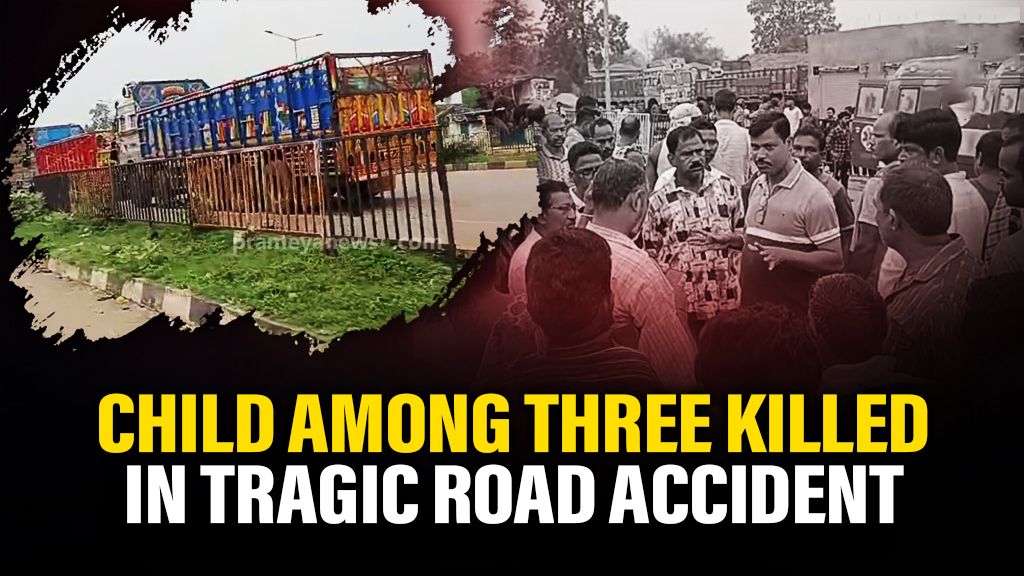 Tragic Road Crash in Keonjhar: Child & Two Dead, Road Blocked