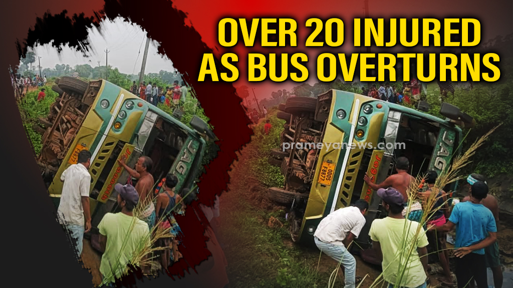 Odisha: Over 20 injured as bus overturns into canal in Dhenkanal