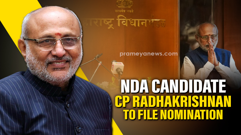 NDA Vice Presidential candidate CP Radhakrishnan to file nomination today
