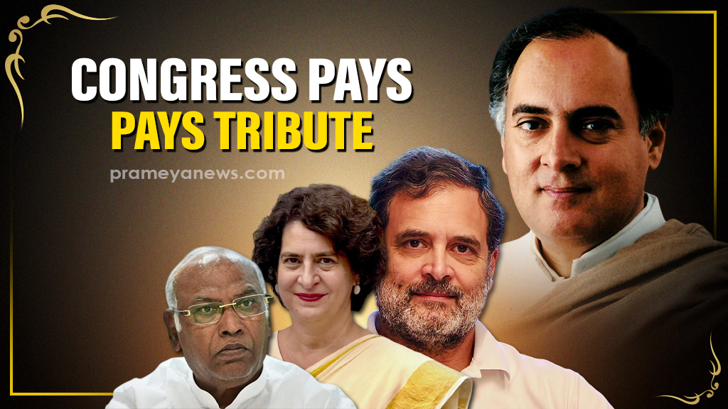 Congress leaders pay tributes to Rajiv Gandhi on his 81st birth anniversary
