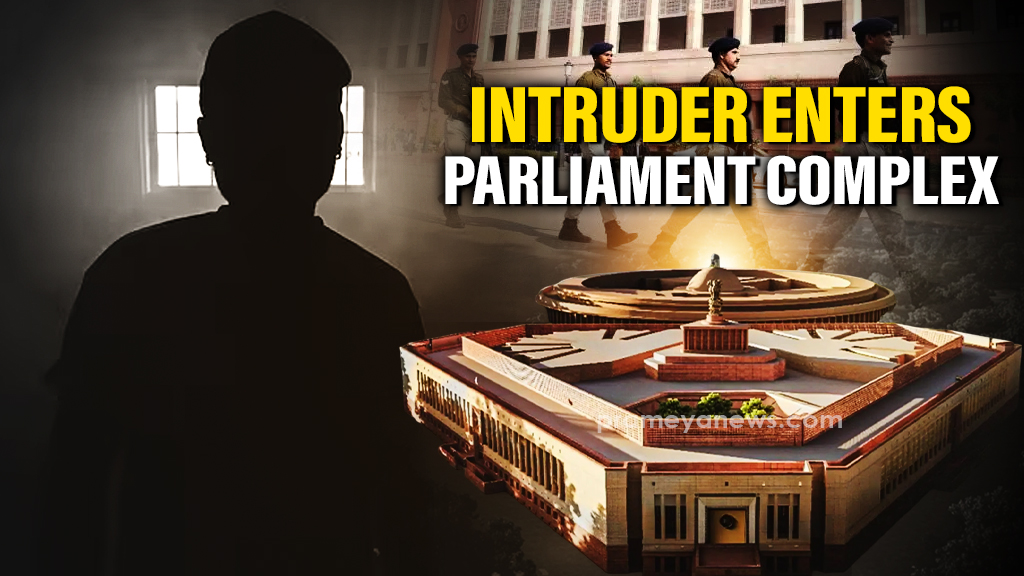 Intruder apprehended after entering Parliament complex by scaling tree & wall