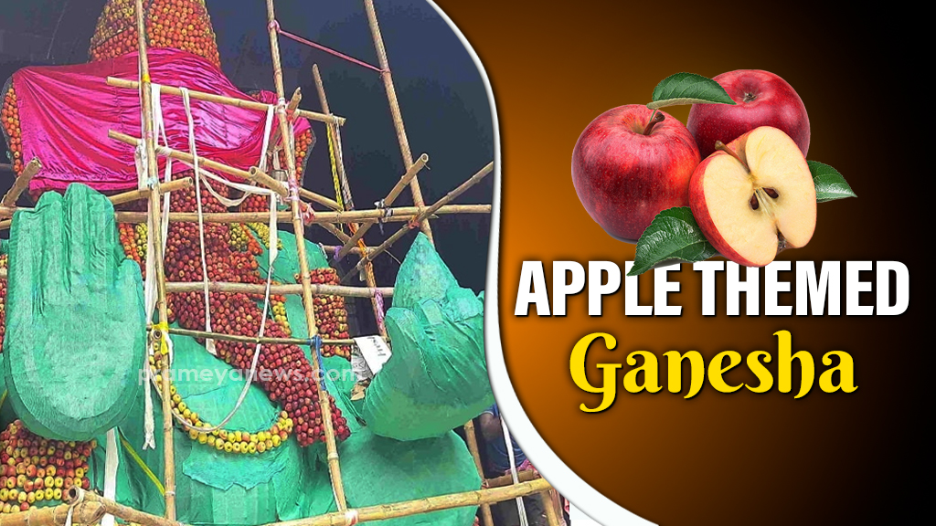 Apple Ganesh Idol in Sambalpur Spreads Health Message